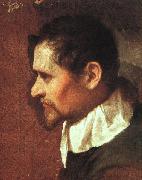 CARRACCI, Annibale Self-Portrait in Profile sdf France oil painting artist